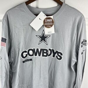 Dallas Cowboys Shirt Mens Nike Salute To Service Medium Gray NFL Football NEW